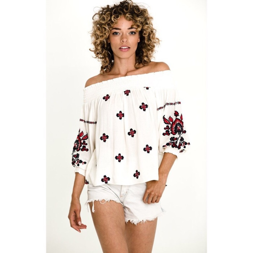 🏹🆕 Raga ღ Off the Shoulder ღ Embroidery Top ღ - Picture 8 of 8